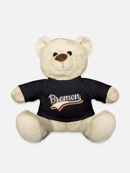 Deutschland Bremen Vintage Retro Typografie - Teddy - Schwarz