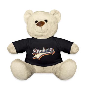 Deutschland Nürnberg Vintage Retro Typografie - Teddy - Schwarz - Vorne