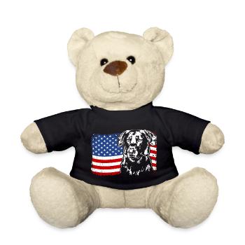 BEAUCERON America Flag Dogs Wilsigns - Teddy Bear - black - Front