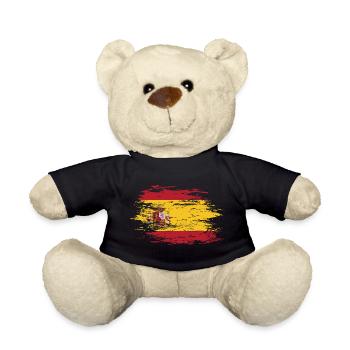 Spain flag used - Teddy Bear - black - Front