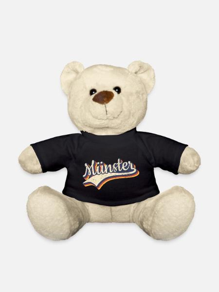 Deutschland Münster Vintage Retro Typografie - Teddy - Schwarz