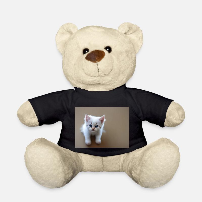 Chaton mignon yeux bleus - Nounours - noir