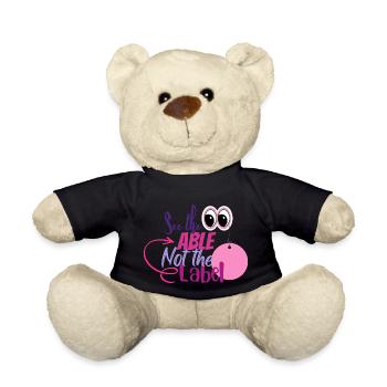 Sehen Sie die in der Lage nicht das Etikett - Teddy - Schwarz - Vorne