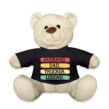 Husband Father Trucker Legend - Teddy Bear - black - Front