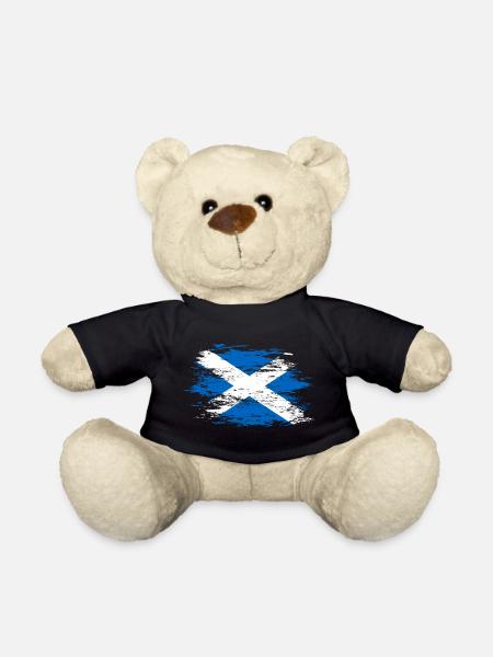 Scotland flag used - Teddy Bear - black
