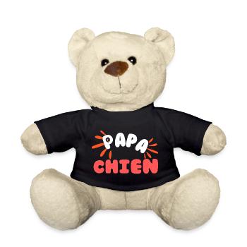 Papa Chien Coloré et Amusant - Nounours - noir - Devant