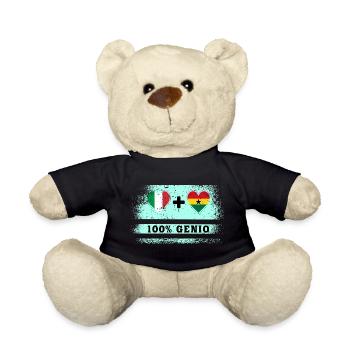 Drapeau de l’Italie et du Ghana 100 % ingénieur - Nounours - noir - Devant