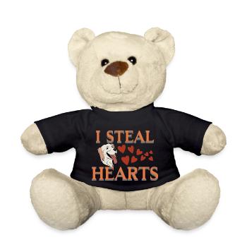 Chien avec cœur - Sweet dog collectionne les cœurs - Nounours - noir - Devant