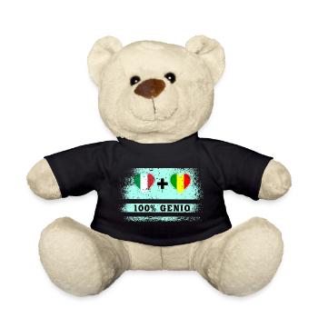 Italie et Mali 100% drapeau de génie - Nounours - noir - Devant