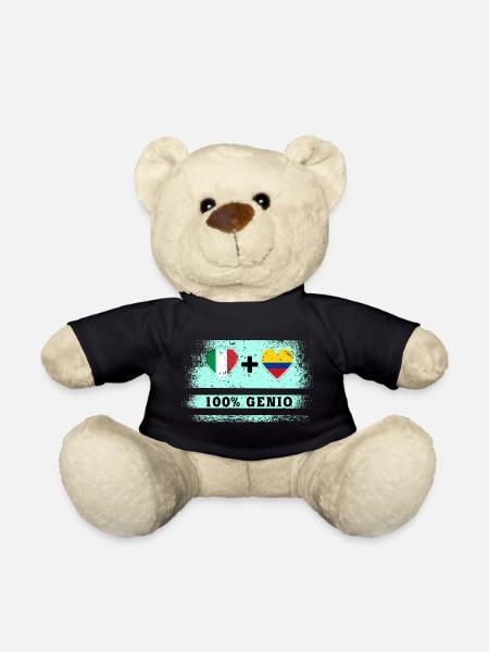 Italie et Colombie 100% drapeau de génie - Nounours - noir