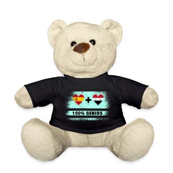 Spanien und Syrien Flagge 100% genial - Teddy - Schwarz - Vorne