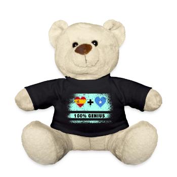 Spanien und Somalia Flagge 100% genial - Teddy - Schwarz - Vorne