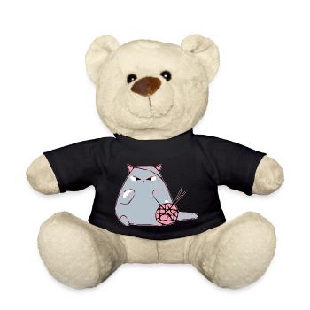 Dodi le chat qui tricote - Nounours - noir - Devant