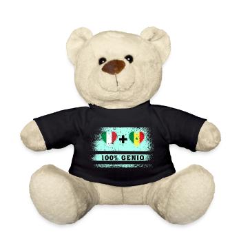 Italien und Schweiz 100% geniale Flagge - Teddy - Schwarz - Vorne