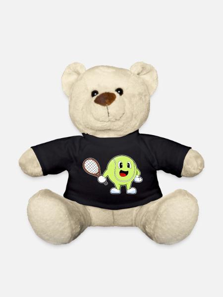 Raquette de tennis balle de tennis - Nounours - noir