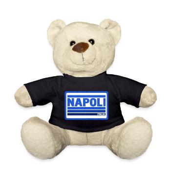 Napoli Lettering Blue Italia - Teddy Bear - black - Front
