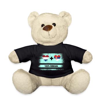 Serbie et Pays-Bas 100% Genius flag - Nounours - noir - Devant