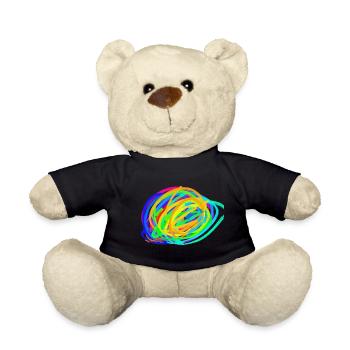 Bunte Explosion - Teddy - Schwarz - Vorne