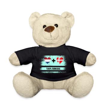 Dänemark und die Niederlande 100% Genius Flagge - Teddy - Schwarz - Vorne