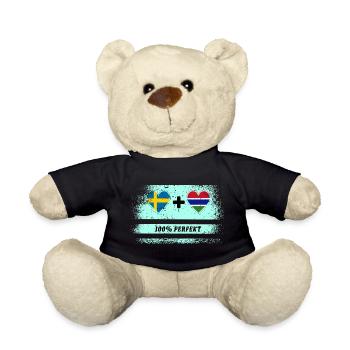 Gambia and Sweden 100% Perfect / Gift - Teddy Bear - black - Front