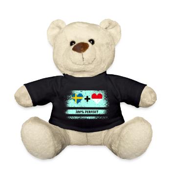 Indonesien und Schweden 100% perfekt / Geschenk - Teddy - Schwarz - Vorne