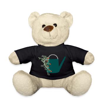 Marienkäfer auf Gießkanne - Gartenmotiv - Teddy - Schwarz - Vorne