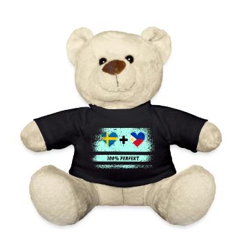 Philippines and Sweden 100% perfect/gift - Teddy Bear - black - Front