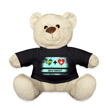 Suisse & Suède 100% Parfait / Cadeau - Nounours - noir - Devant