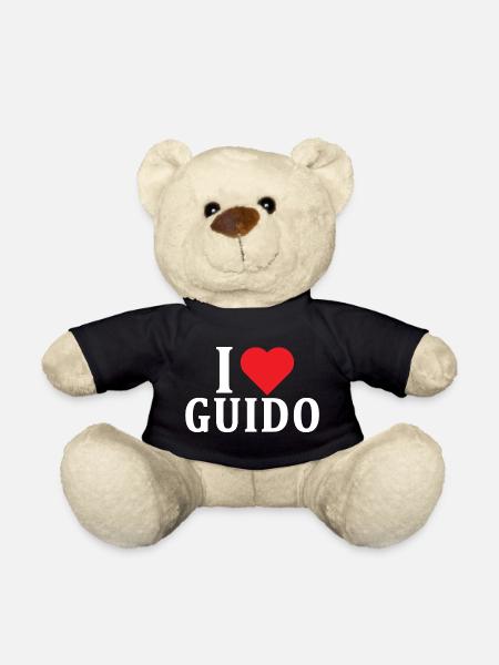 name t-shirt I love Guido t-shirt gift idea - Teddy Bear - black