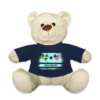 USA et Suède 100% parfait / cadeau - Nounours - bleu marine - Devant