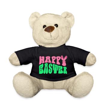 Frohe Ostern - Happy Easter - Teddy - Schwarz - Vorne