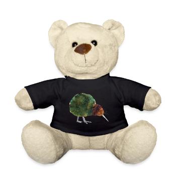 Kiwi Bird New Zealand Apterygidae Bird fan Maori - Teddy Bear - black - Front