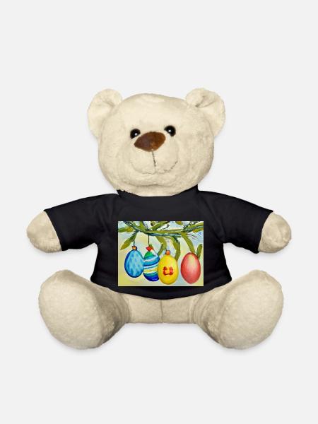 Branche d’œuf colorée - Nounours - noir