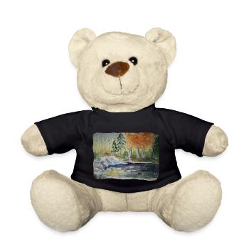 Rivière dans la forêt par Erika Pfeiffer - Nounours - noir - Devant