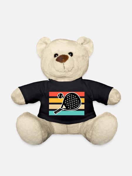 Padel Tennis Rétro Vintage - Nounours - noir