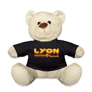 Lyon, sommerliches Urlaubs Design - Teddy - Schwarz - Vorne