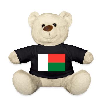 Madagascar flag - Teddy Bear - black - Front