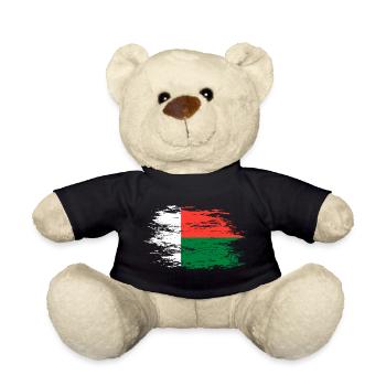 Drapeau de Madagascar utilisé - Nounours - noir - Devant