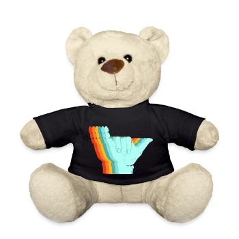 Surf-Retro-Schild - Teddy - Schwarz - Vorne