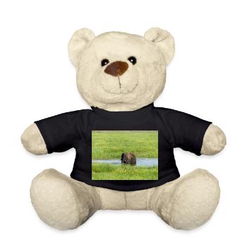 Landscape in Chobe National Park on Sedudu - Teddy Bear - black - Front