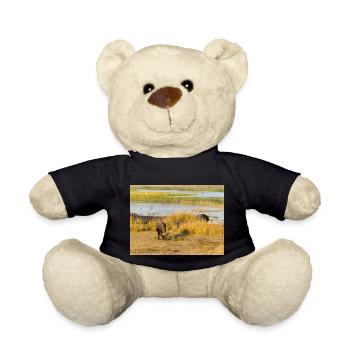 African herd of Cape buffalo Namibia Africa - Teddy Bear - black - Front