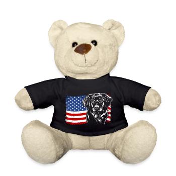 Nova Scotia Duck Tolling Retriever America Flag - Teddy Bear - black - Front