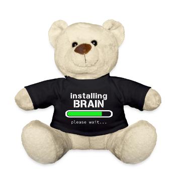 Installing Brain - Teddy Bear - black - Front