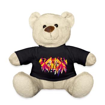 Scratched Lion Gaze - Teddy Bear - black - Front
