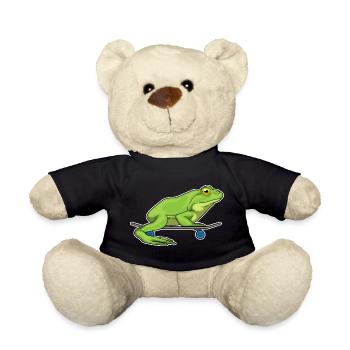 Frog Skater Skateboard Sport - Teddy Bear - black - Front