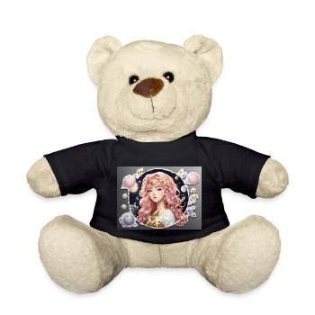 rothaariges Mädchen - Teddy - Schwarz - Vorne