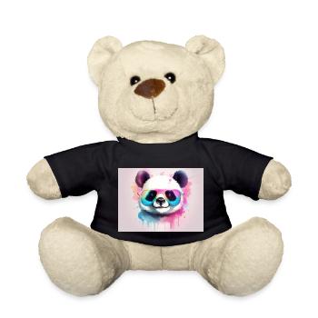 ours avec des lunettes colorées - Nounours - noir - Devant