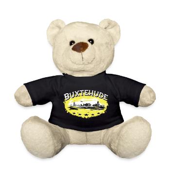 Buxtehude - Stadt Silhouette /Hase und Igel - Teddy - Schwarz - Vorne