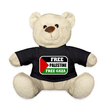 Free palestine free gaza - Nounours - noir - Devant