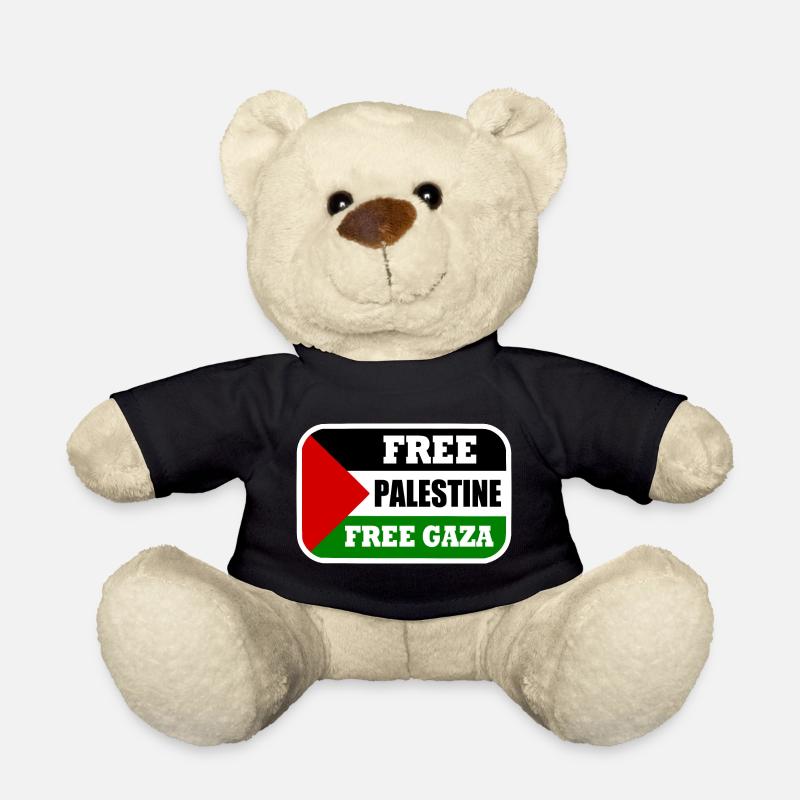 Free palestine free gaza - Teddy Bear - black